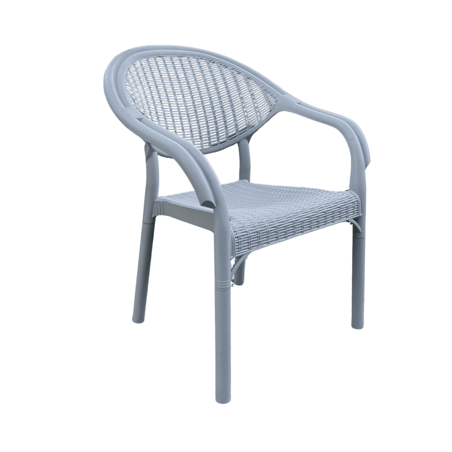 Bambu Silver Armchair – Eco-Friendly Recycled Plastic Chair for Outdoor, Balcony & Indoor Use