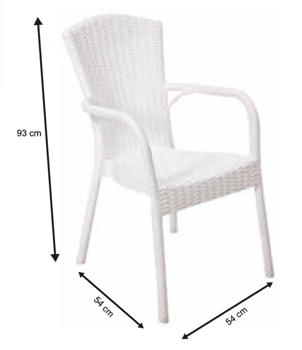 Doga Rattan Armchair – Large Elegant Indoor & Outdoor Chair with Reclined Comfort