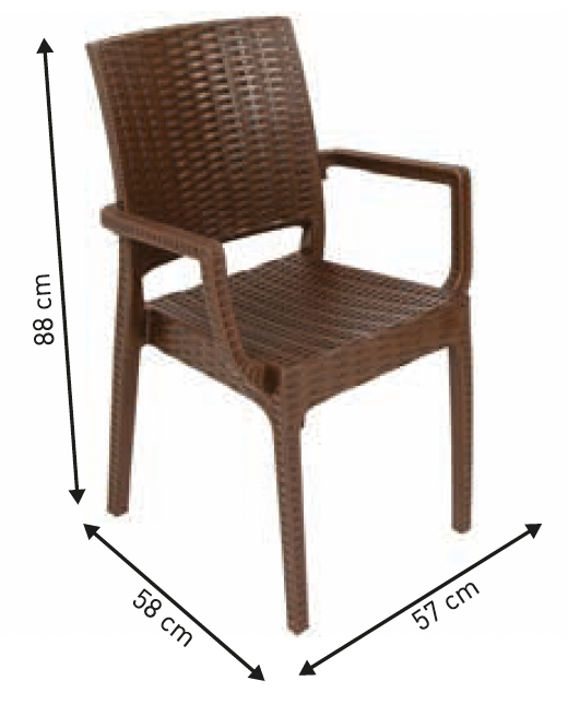 Elit Rattan Armchair - ECO (Recycled Plastic) - for both Outdoor and Indoor