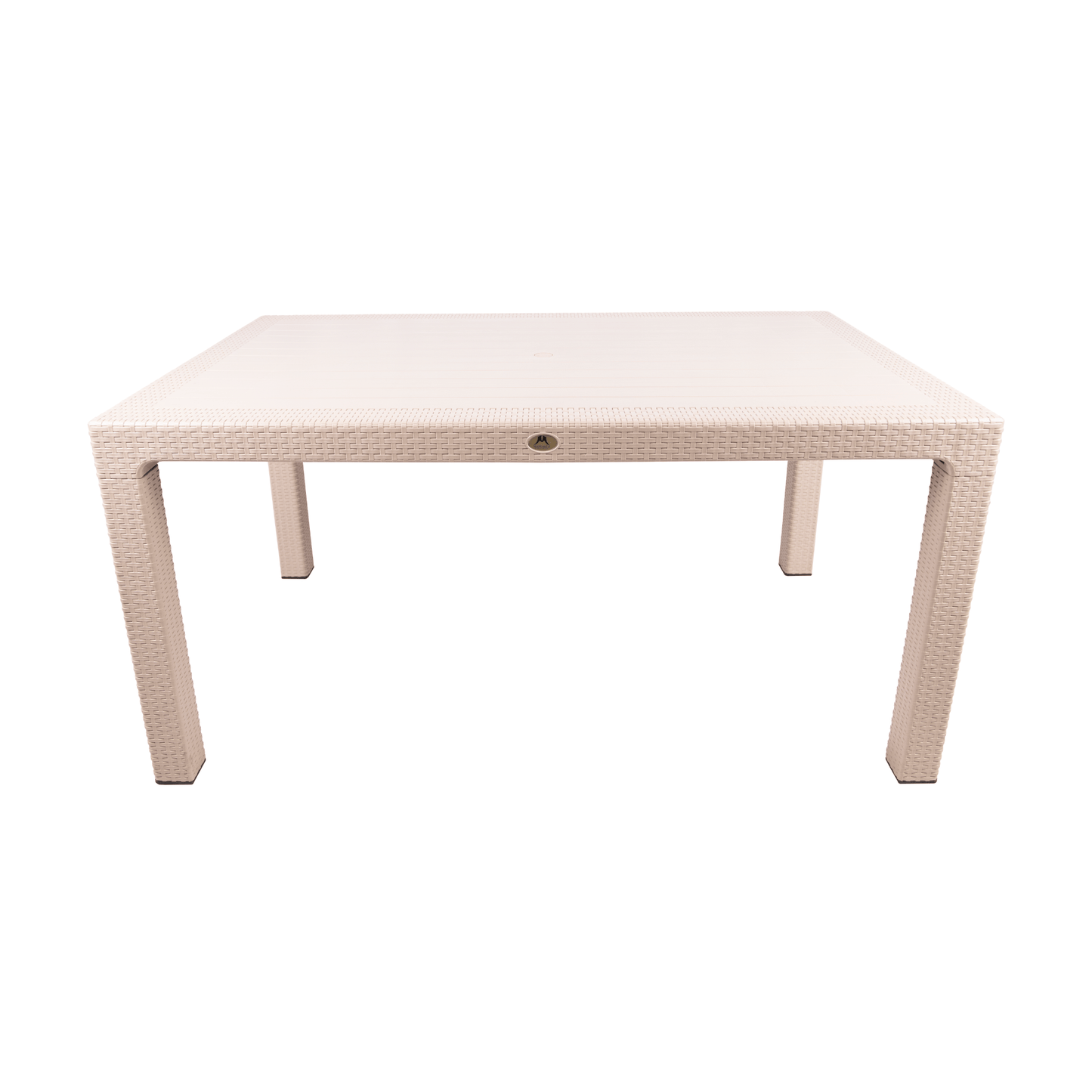Elit Rattan Dining Table – 90x150 cm – Beige – Weather-Resistant Outdoor Table for Patio, Garden, or Terrace