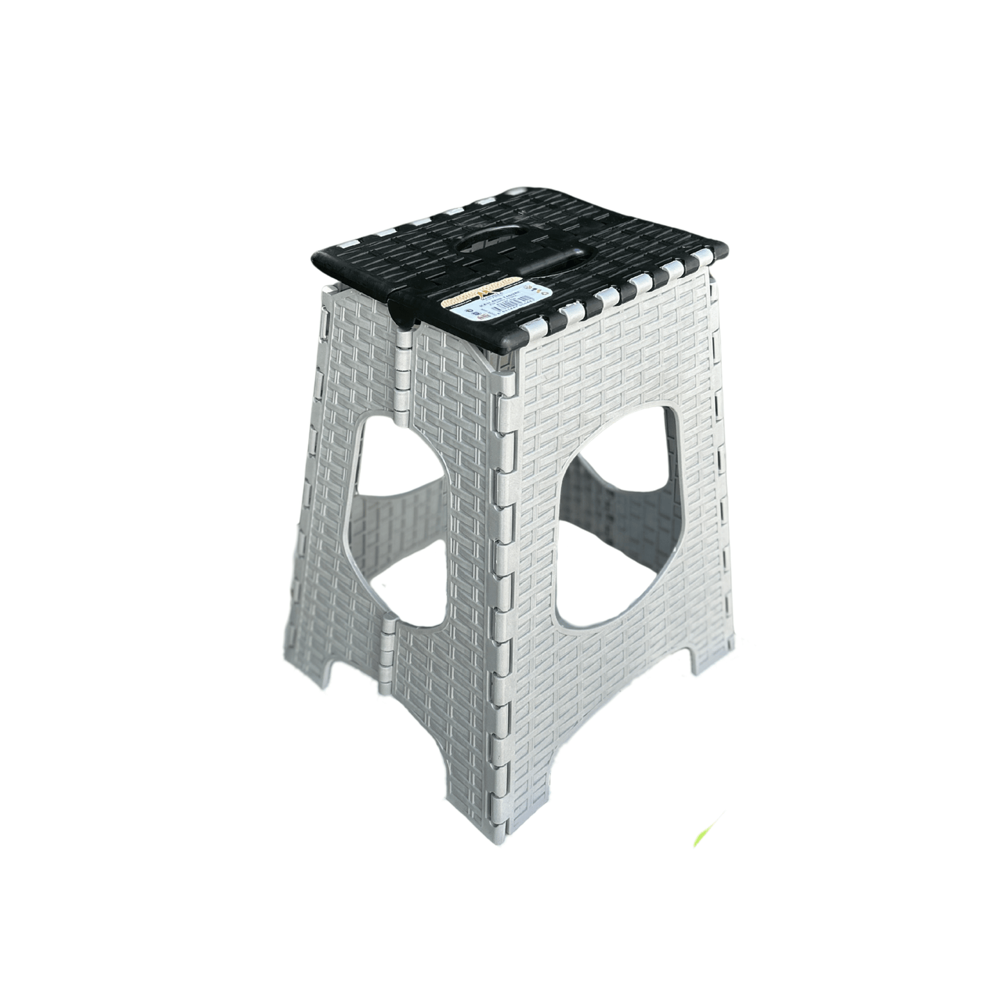 Folding Step Stool – Large, Durable & Portable – Indoor/Outdoor Use – Space-Saving Design – Two-Tone Colors (Brown/Beige or Navy/Light Blue)