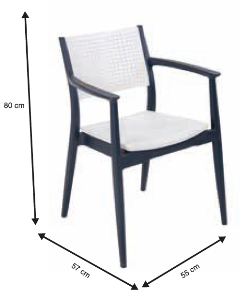 Irmak Bistro Armchair – Two-Tone for Home & Café | Indoor and Outdoor