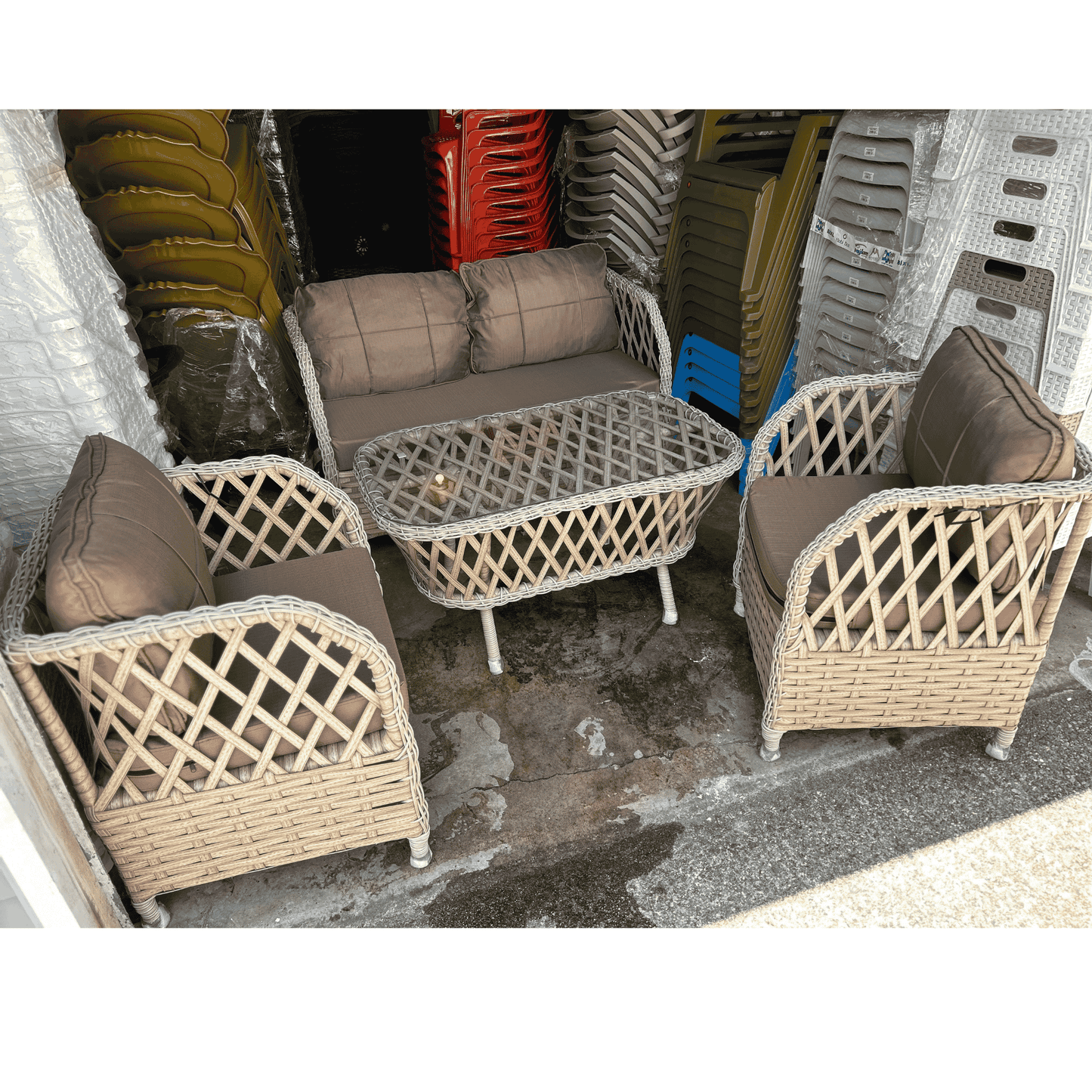 Marbella Patio Set – Elegant Patio Seating with Water-Resistant Fabric | High-Quality, Stylish Design