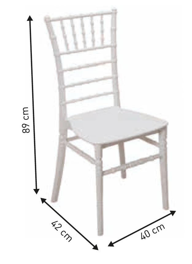 Silver Chair Model A Premium – White Resin Dining Chair | Lightweight, Solid for Home, Restaurants & Events