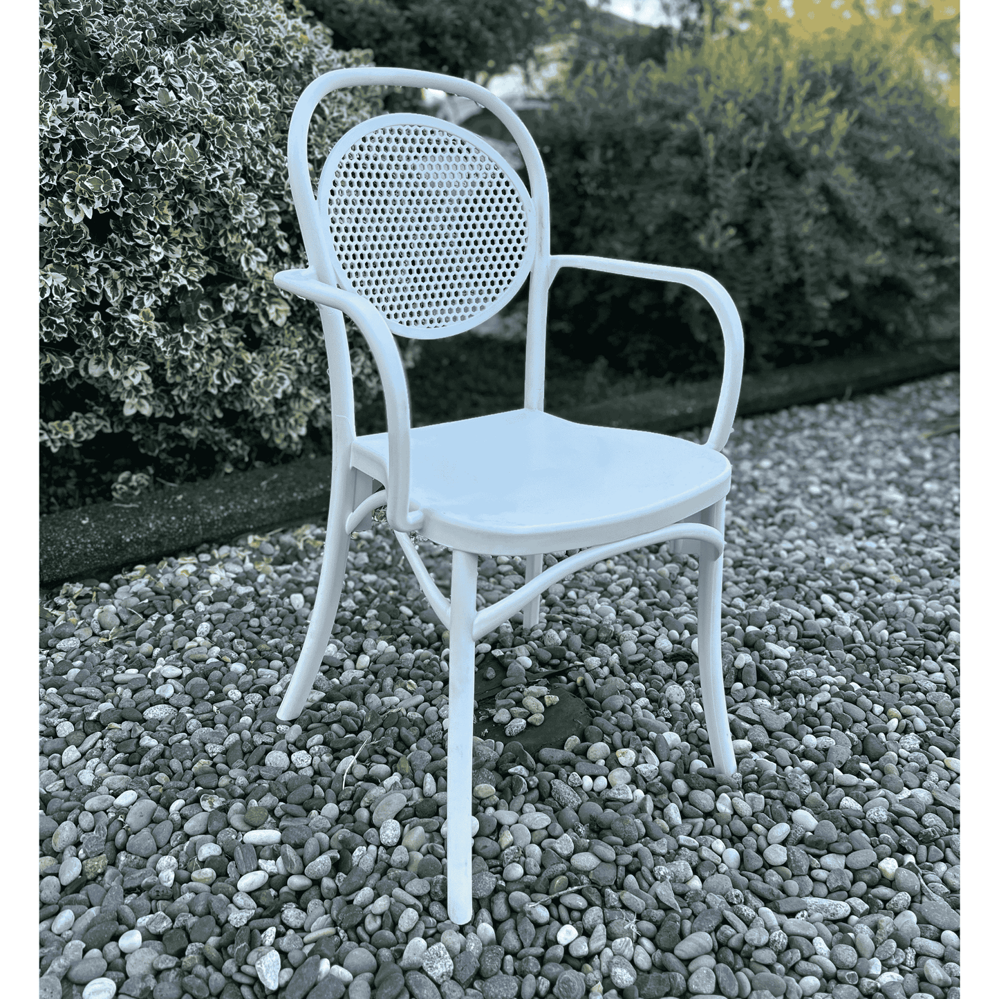 Viktor Armchair – Model 7 | Elegant & Versatile Chair for Indoor/Outdoor Use - White