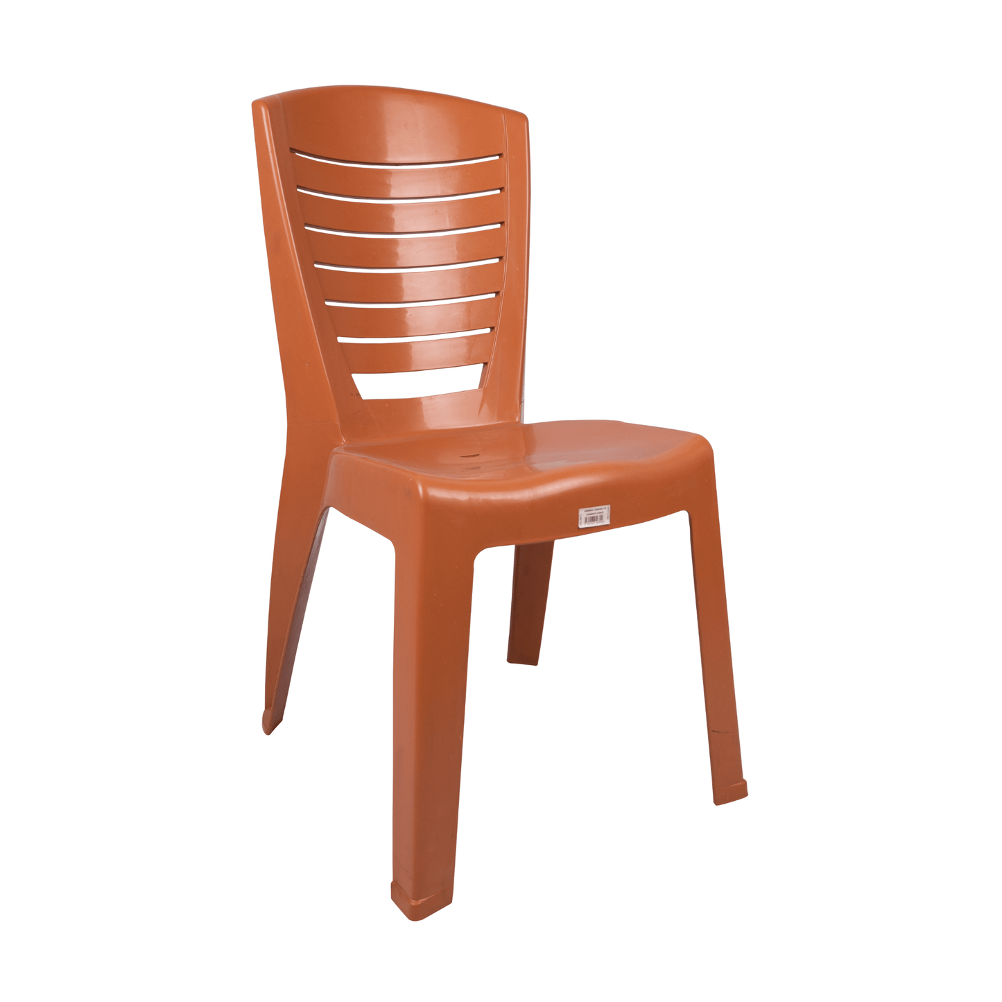 ZAMBAK Brown Plastic Dining & Event Chair – Lightweight, Durable, Easy-Clean, 2.5 kg, 150kg capacity