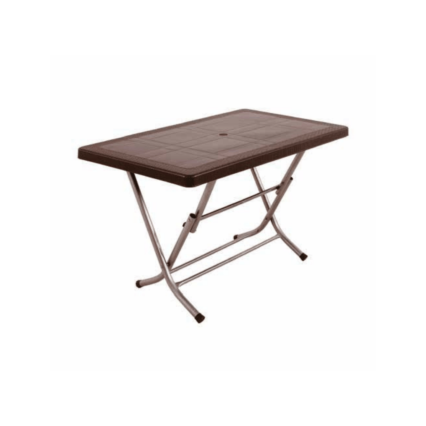 Zeugma Rattan Dining Table – 70x120 cm, Dark Brown & Beige, Indoor/Outdoor Use