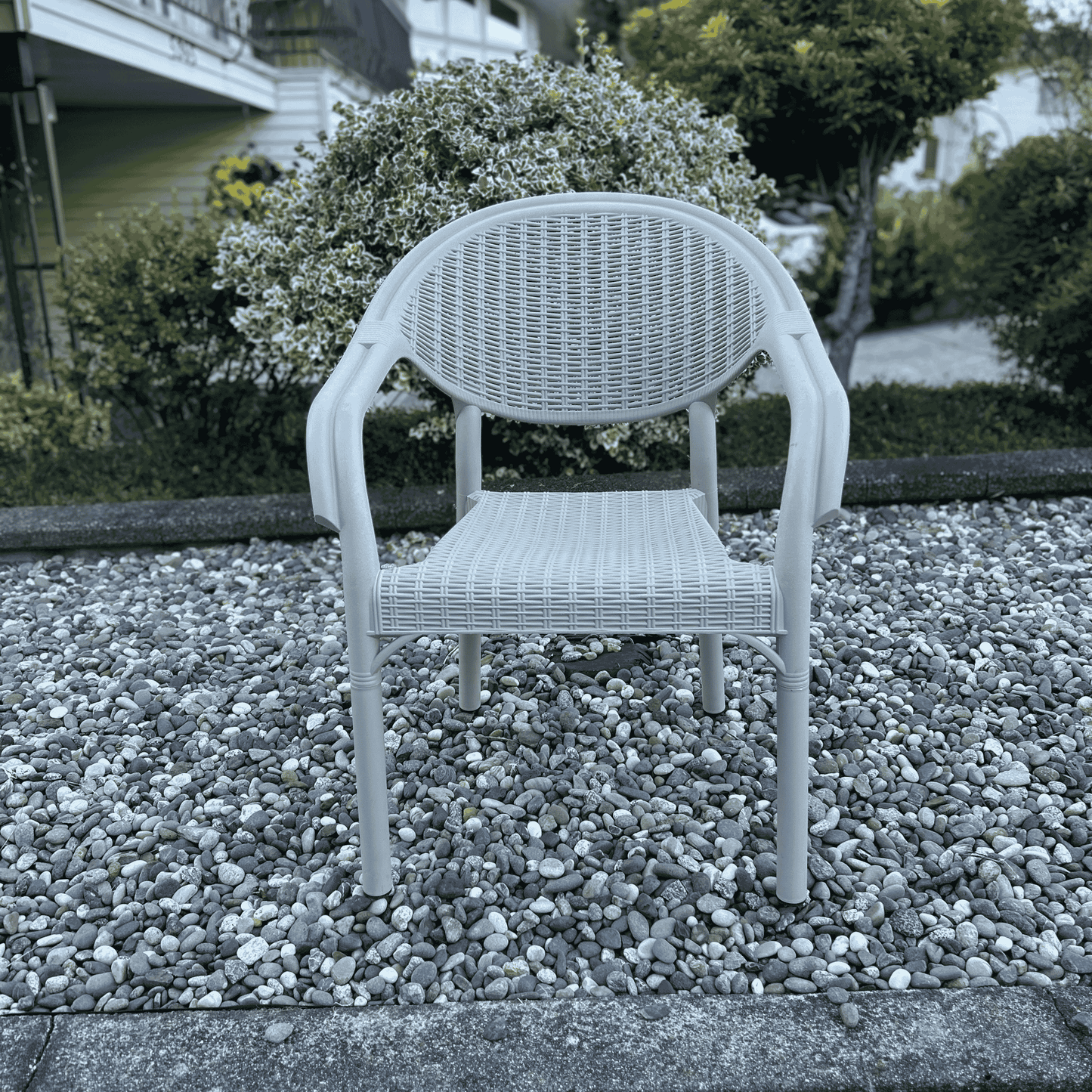 Bambu Silver Armchair – Eco-Friendly Recycled Plastic Chair for Outdoor, Balcony & Indoor Use