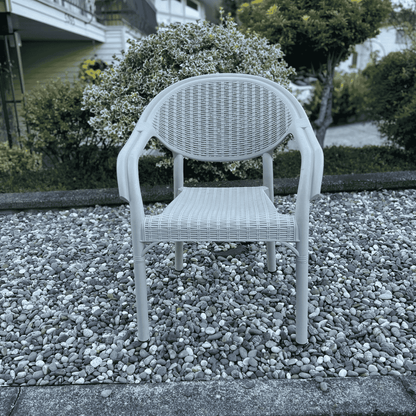 Bambu Silver Armchair – Eco-Friendly Recycled Plastic Chair for Outdoor, Balcony & Indoor Use
