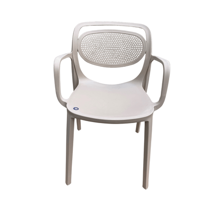 Barbie Armchair Model A - Light Grey – Indoor & Outdoor Accent Chair for Home, Patio, or Garden