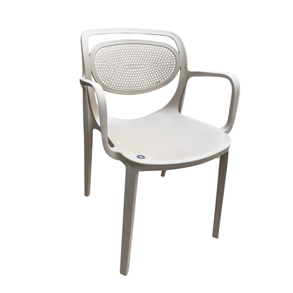 Barbie Armchair Model A - Light Grey – Indoor & Outdoor Accent Chair for Home, Patio, or Garden