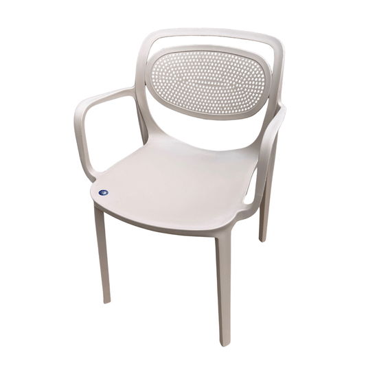 Barbie Armchair Model A - Light Grey – Indoor & Outdoor Accent Chair for Home, Patio, or Garden