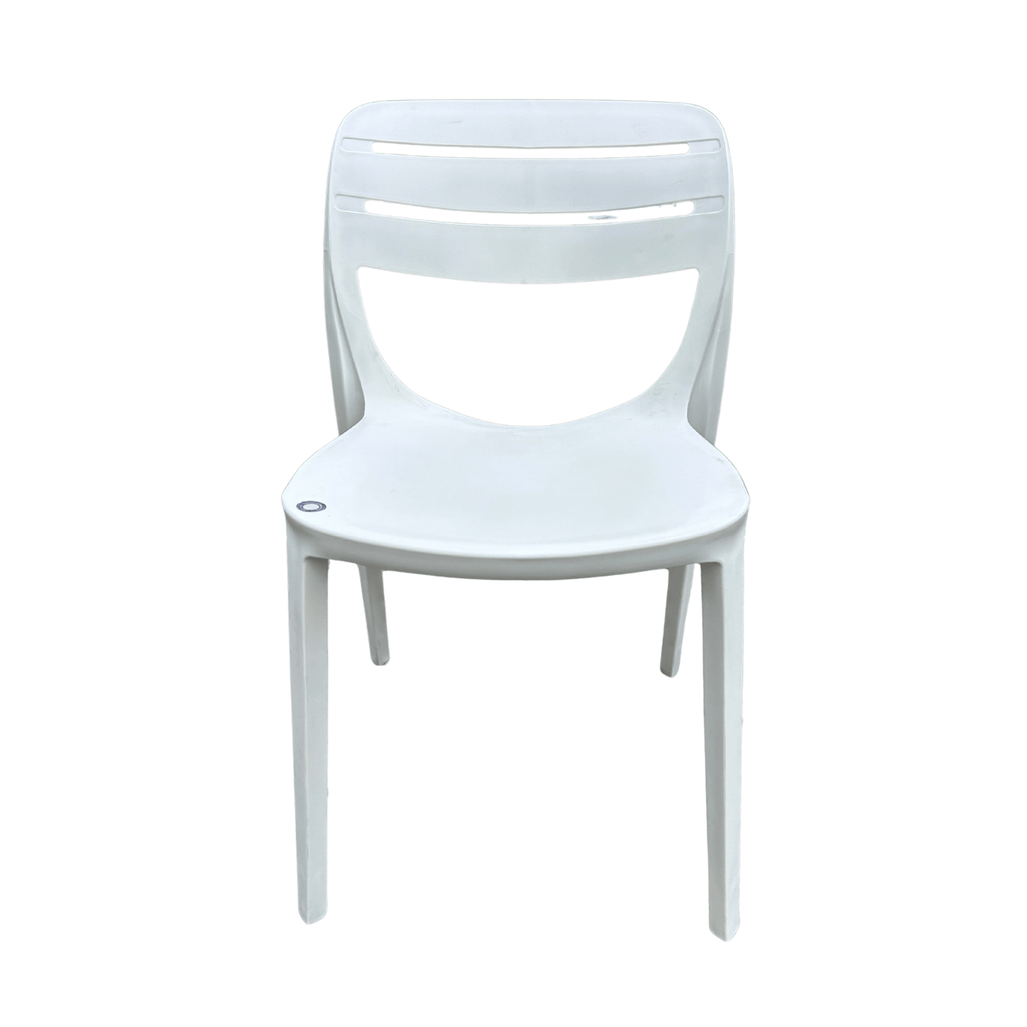 White Modern Bistro Chair – Lightweight, Stackable & Weather-Resistant Indoor/Outdoor Dining Chair