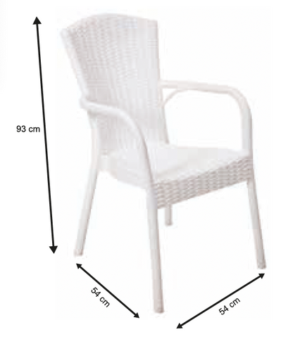 Doga Rattan Armchair – Large Elegant Indoor & Outdoor Chair with Reclined Comfort