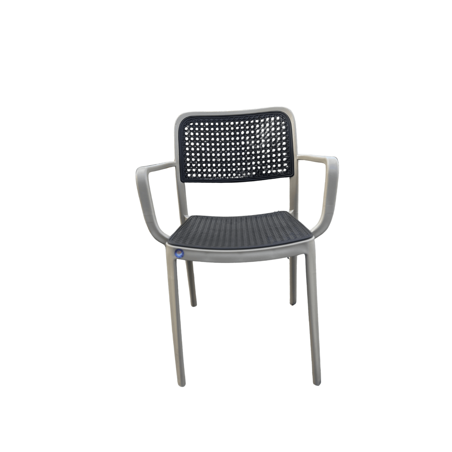 Elegant Loft Armchair – Two-Tone  Matte Olive Green Frame with a Black Seat – Indoor/Outdoor Modern Chair for Dining Room, Patio, Balcony, Cafe or Terrace