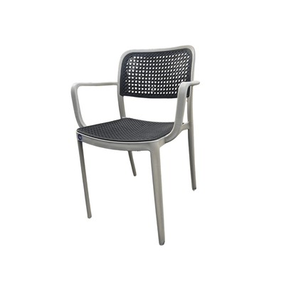 Elegant Loft Armchair – Two-Tone  Matte Olive Green Frame with a Black Seat – Indoor/Outdoor Modern Chair for Dining Room, Patio, Balcony, Cafe or Terrace