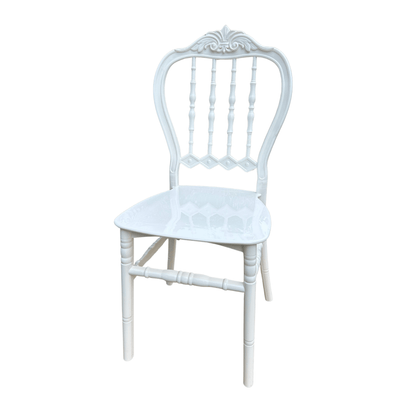Elegant White Chiavari Chair (Karmen-7) – For Kitchen, Dining Room, Events, Restaurants & Cafes