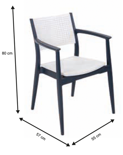 Irmak Bistro Armchair – Two-Tone for Home & Café | Indoor and Outdoor