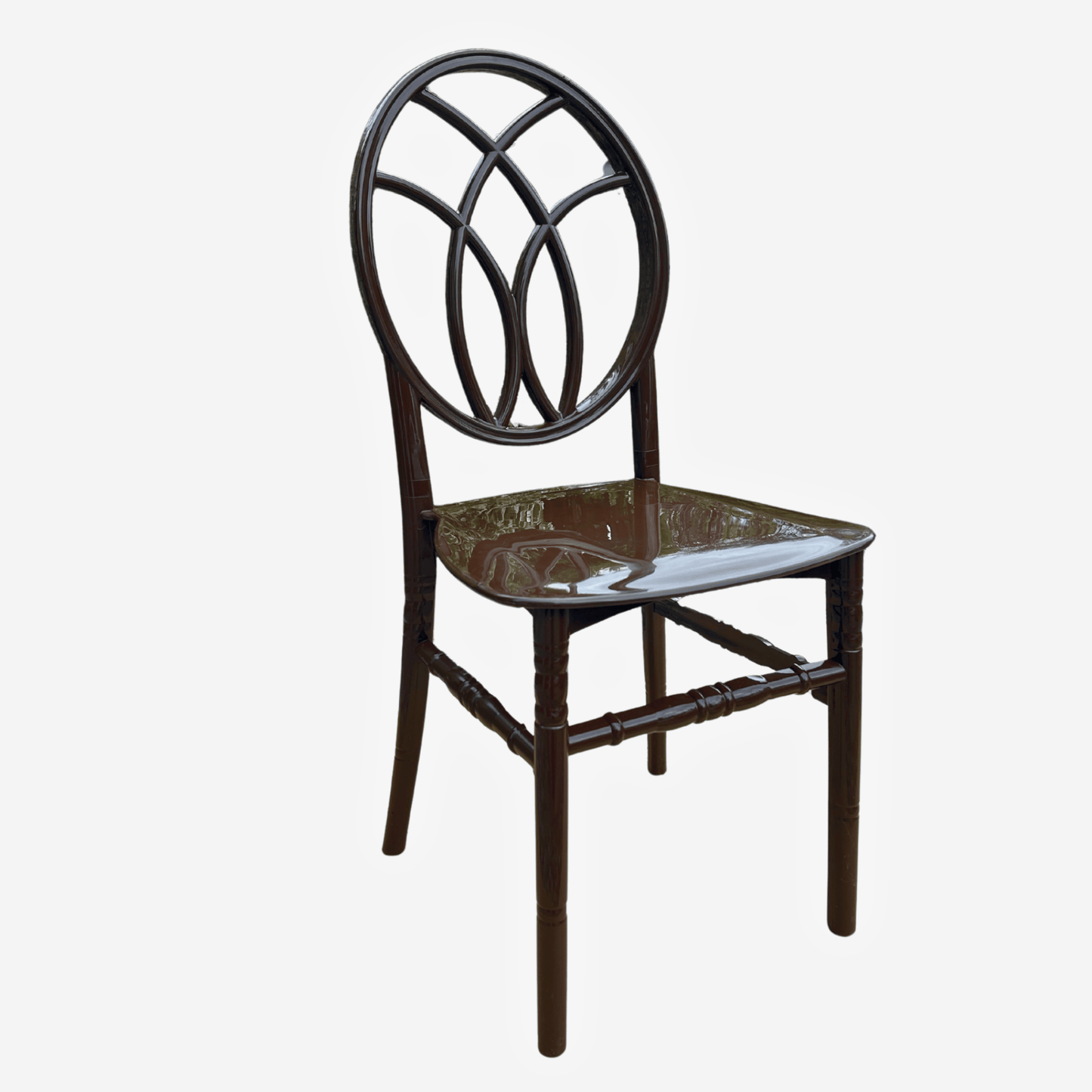 Karmen-11 Black Resin Dining & Event Chair – Interlaced Round Back, Stackable, Lifetime Durable, 450 kg Capacity