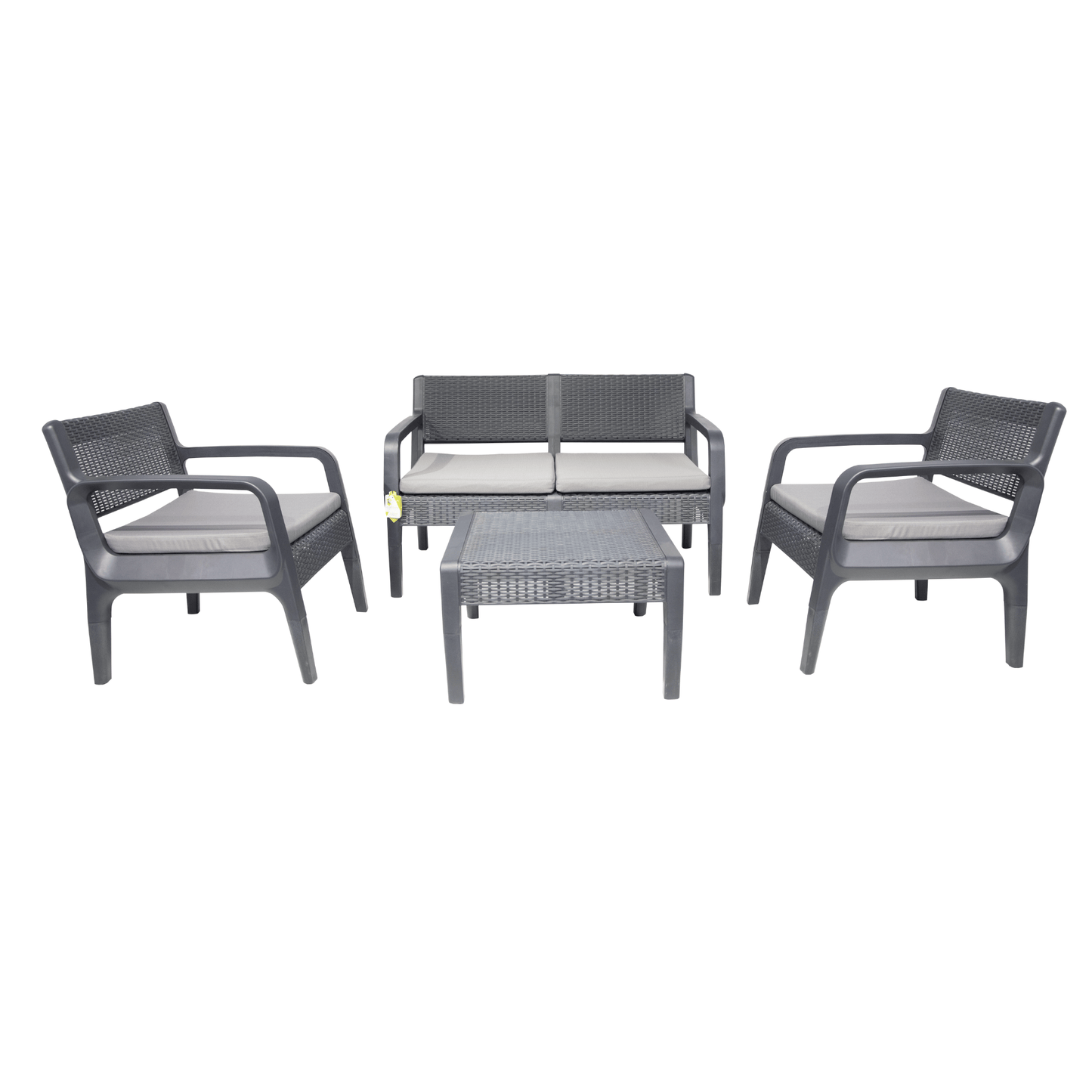 Latte Outdoor Patio Set with Cushions (with 2-Seater Couch)