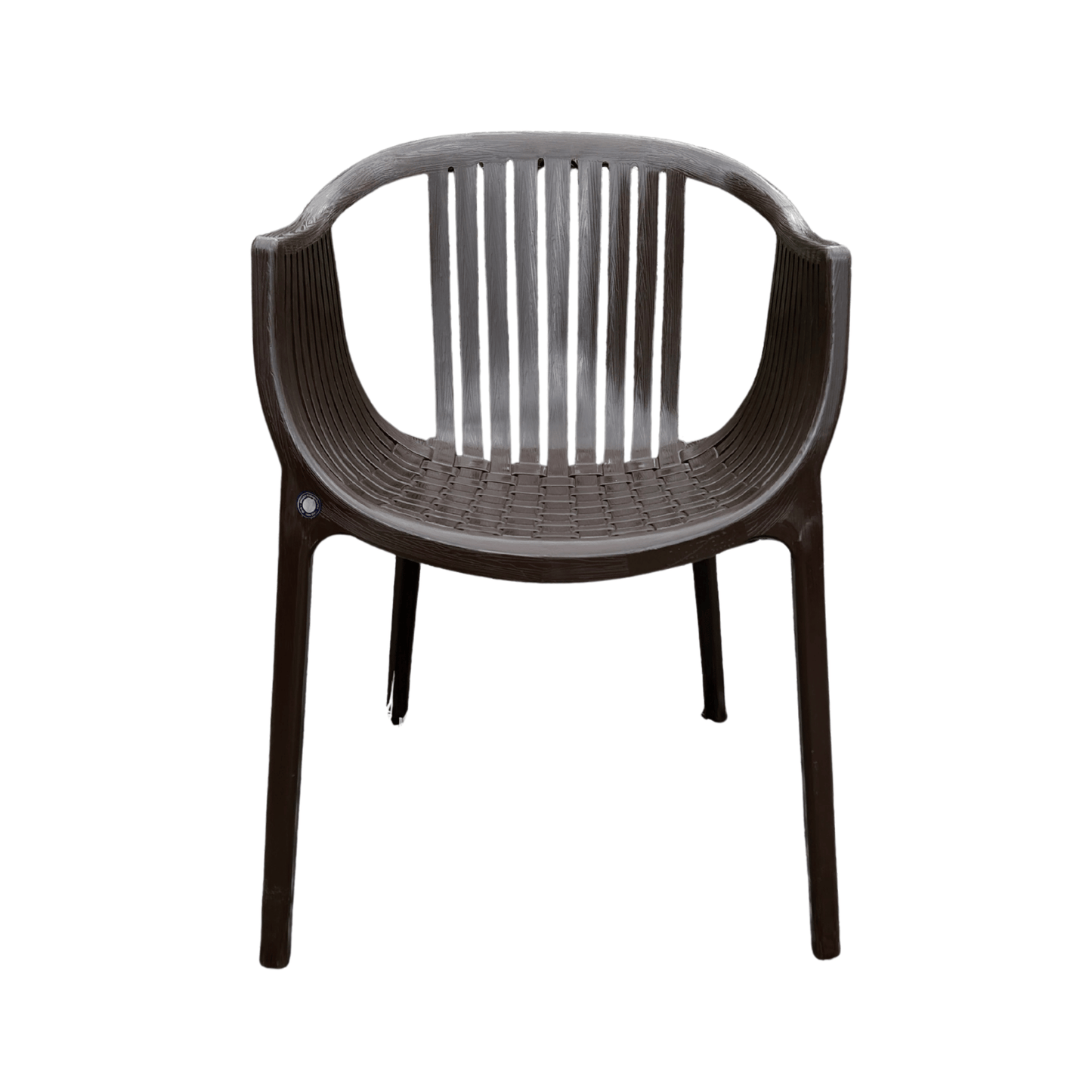 Roma Arda Dark Brown Resin Armchair – Indoor/Outdoor, Stackable, Durable Seating