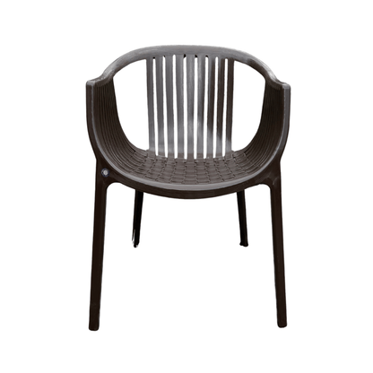 Roma Arda Dark Brown Resin Armchair – Indoor/Outdoor, Stackable, Durable Seating