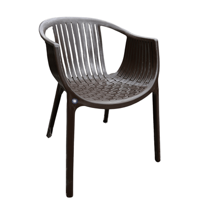 Roma Arda Dark Brown Resin Armchair – Indoor/Outdoor, Stackable, Durable Seating