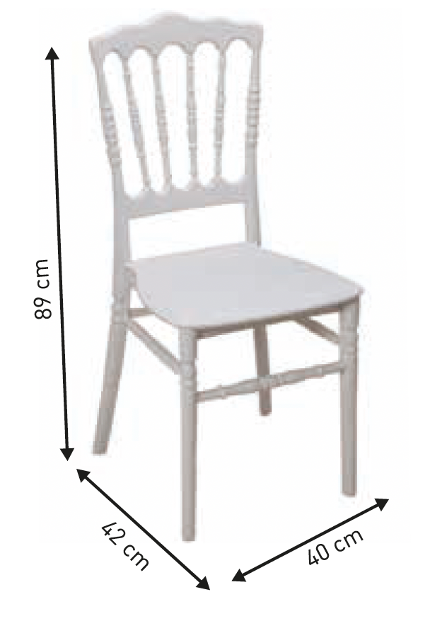 Silver Chair Model B Premium – Durable White Resin Dining Chair | Lightweight, Stackable & Ideal for Home, Restaurant & Event Use
