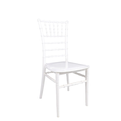 Silver Chair Model A Premium – White Resin Dining Chair | Lightweight, Solid for Home, Restaurants & Events