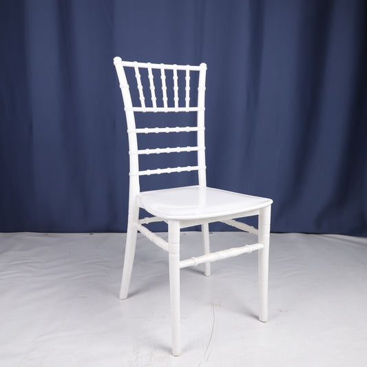 Silver Chair Model A Premium – White Resin Dining Chair | Lightweight, Solid for Home, Restaurants & Events
