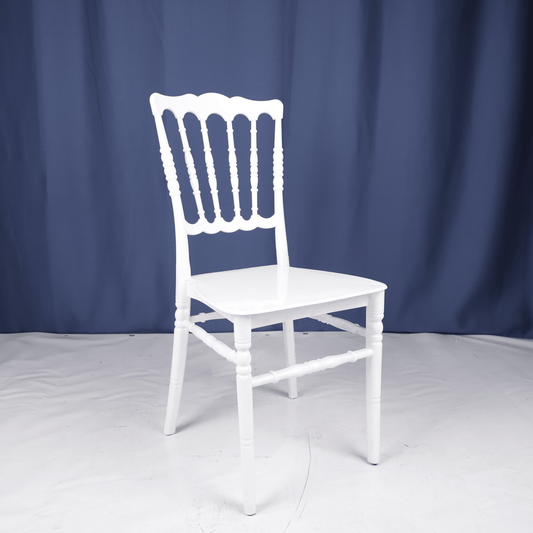 Silver Chair Model B Premium – Durable White Resin Dining Chair | Lightweight, Stackable & Ideal for Home, Restaurant & Event Use