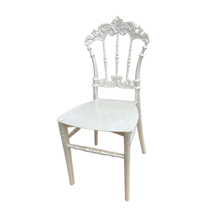 Silver Chair Model F Premium – Beige Resin Dining Chair | Lightweight, Durable & Ideal for Home, Restaurant & Event Use