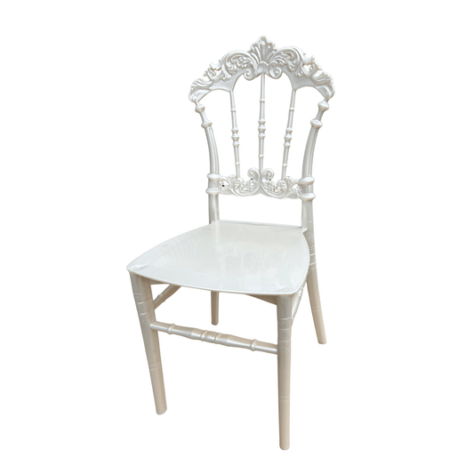 Silver Chair Model F Premium – Beige Resin Dining Chair | Lightweight, Durable & Ideal for Home, Restaurant & Event Use