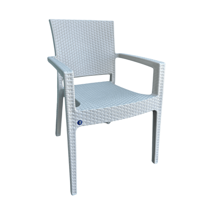 Sturdy Rattan-Style Outdoor / Indoor Armchair for Big & Tall – Weather-Resistant & Comfortable