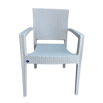 Sturdy Rattan-Style Outdoor / Indoor Armchair for Big & Tall – Weather-Resistant & Comfortable