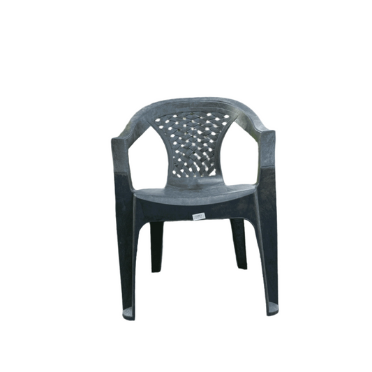 Tusem Armchair – Charcoal (Dark Gray) - Eco-Friendly Recycled Plastic Chair for Indoor/Outdoor Use